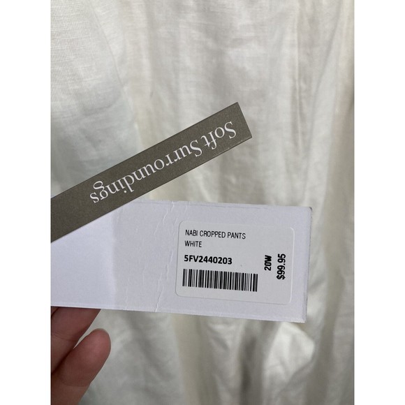 Soft Surrounding Nabi Cropped Pant 100% Linen Size‎ 20W White - Picture 3 of 4